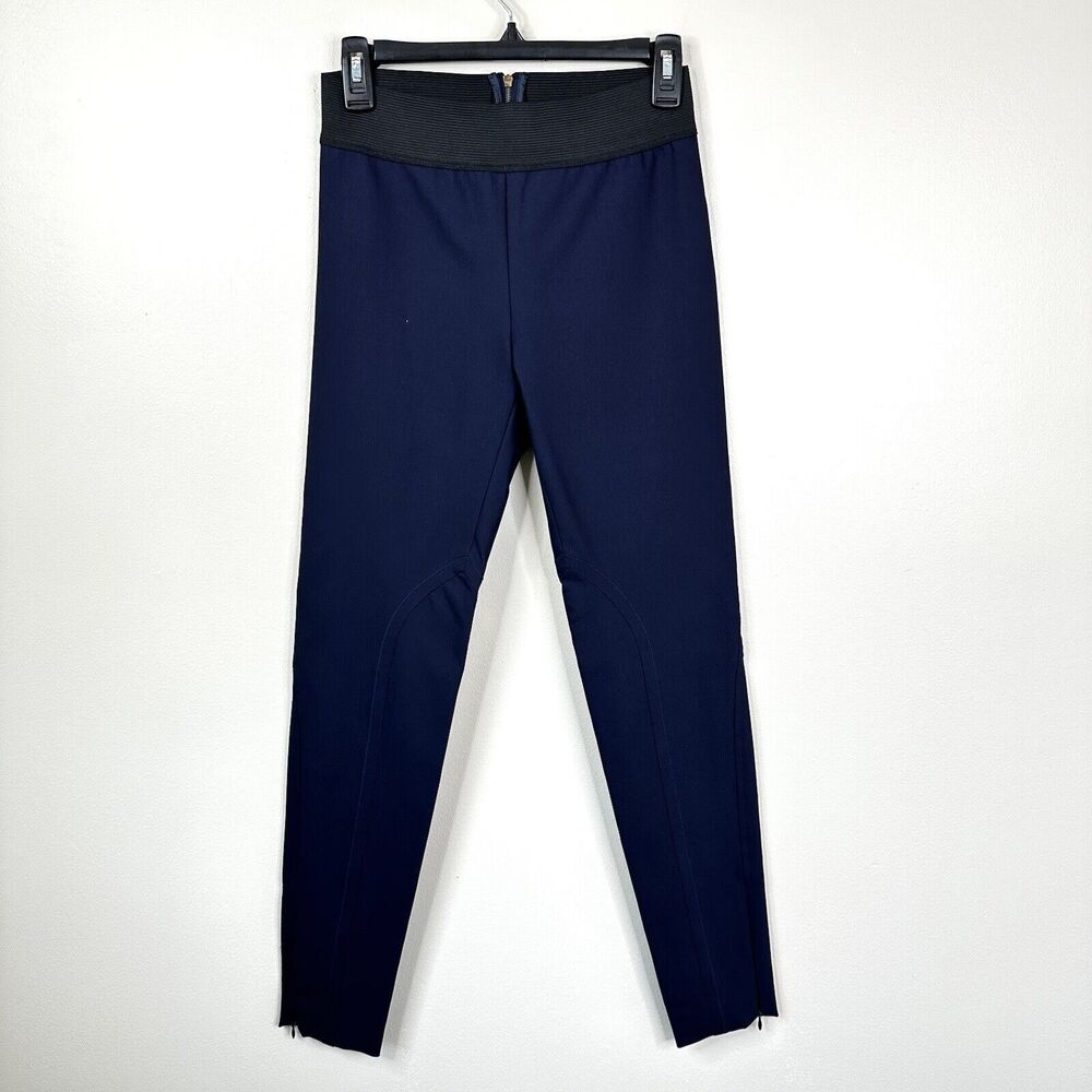 Stella McCartney Pants Womens 40/ US Small Navy Blue Zip Ankle Stretch Pull On
